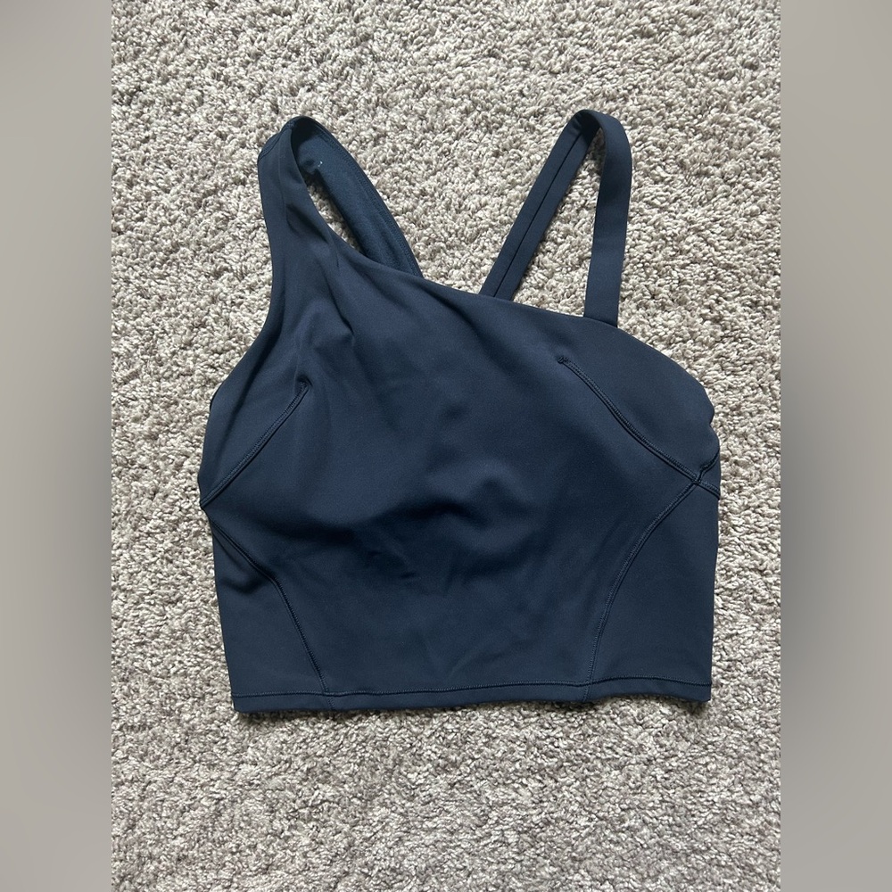 Lululemon Everlux Asymmetrical Tennis Tank True Navy Size 6